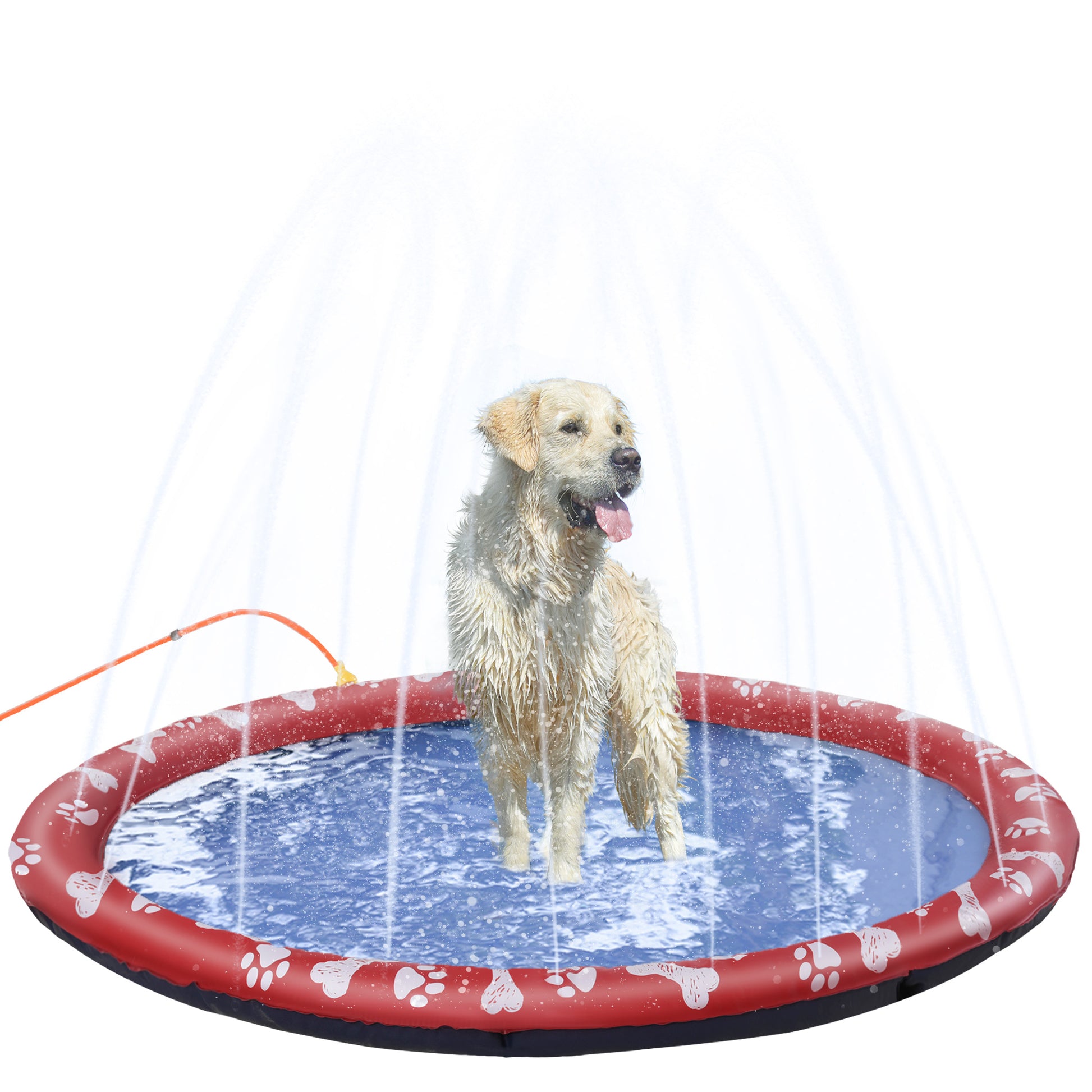 Splash Pad Sprinkler for Pets Dog Bath Pool Water Game Mat Outdoor