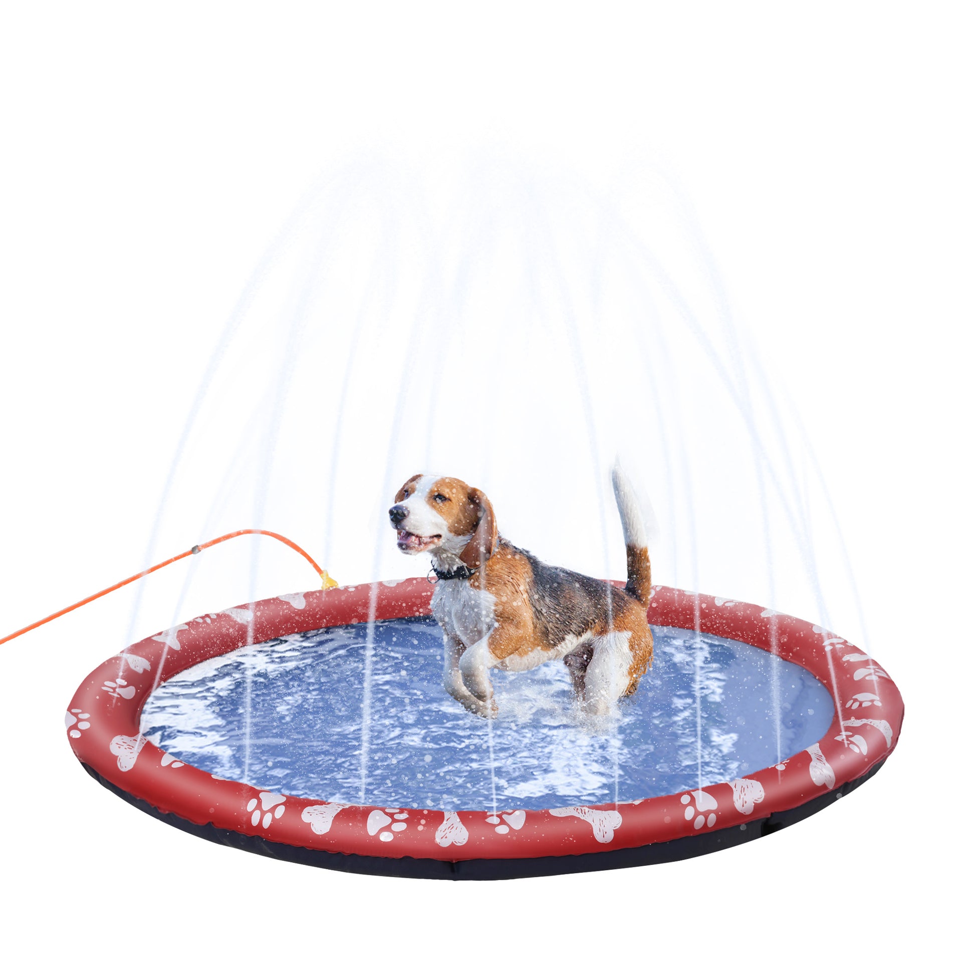 Splash Pad Sprinkler for Pets Dog Bath Pool Water Game Mat Outdoor