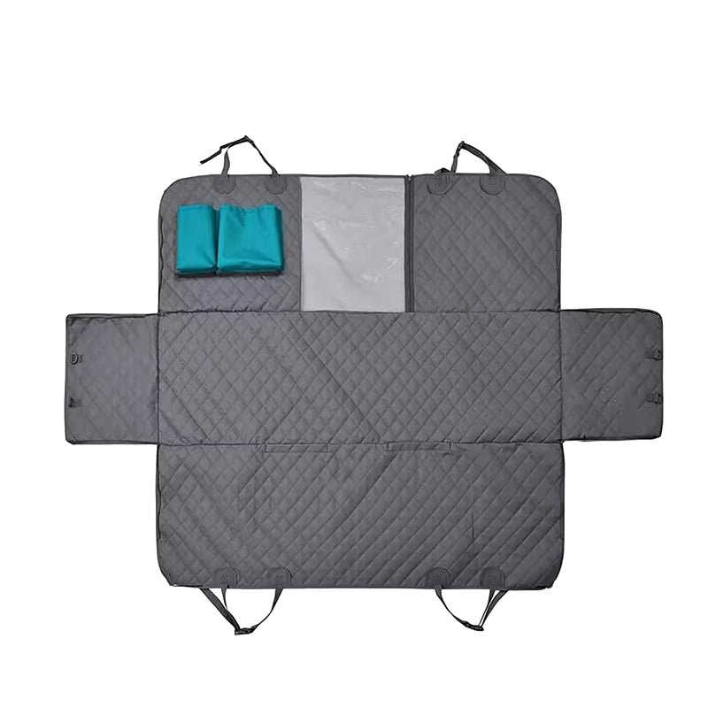 143×153CM Double Zipper Car Pet Seat Pad Waterproof Dirt Resistant Suitable Multiple Models Solid Color Cars Rear Seats Cushion