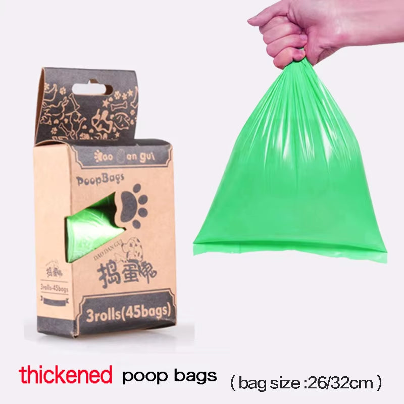 Dog Poop Bag Dispenser with LED Light Pet Cat Pick up Waste Pouch Holder Outdoor Pets Supplies Portable Garbage Bags Organizer