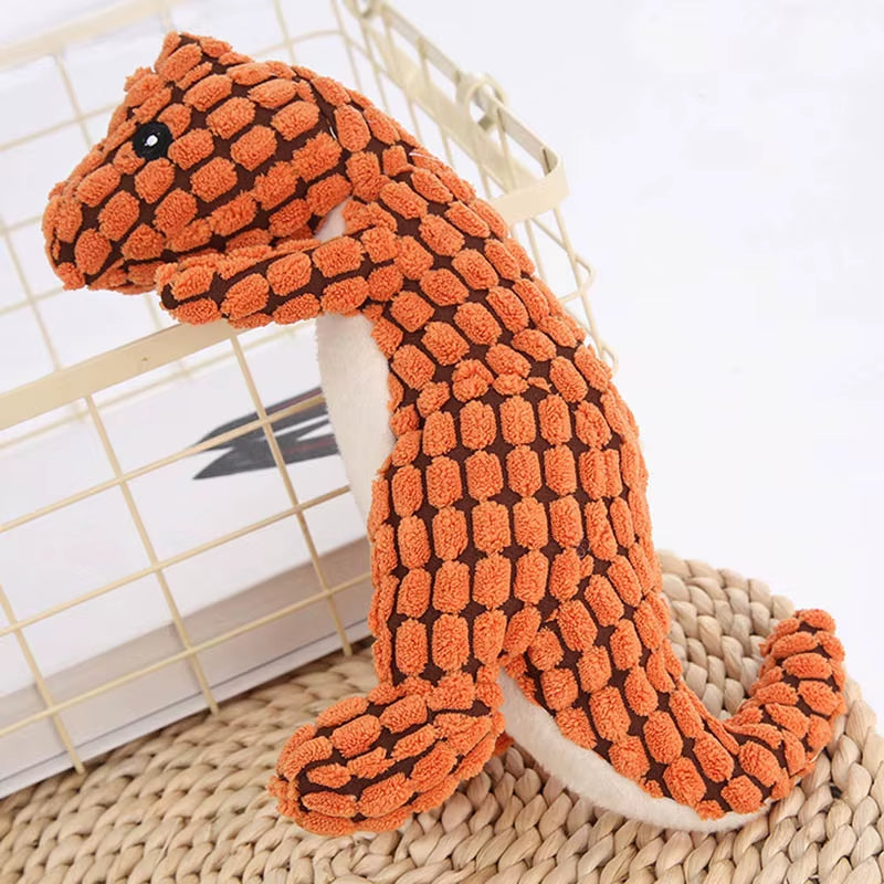 Squeaky Pet Toys for Medium Large Dogs Plush Puppy Big Dog Chew Toys Animals Shape Dog Accessories Lion Dinosaur Pets Supplies