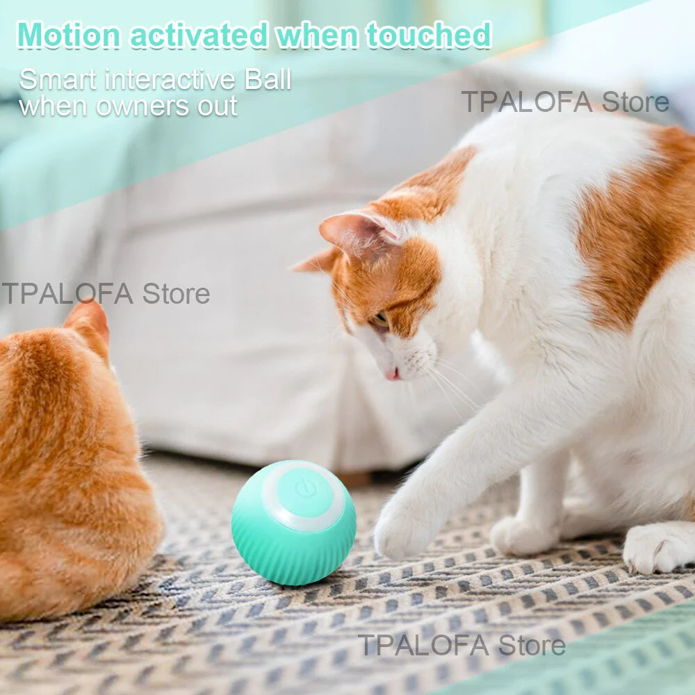 Smart Cat Toys Electric Cat Ball Automatic Rolling Ball Cat Interactive Toys Pets Toy for Cats Indoor Playing Cat Accessories