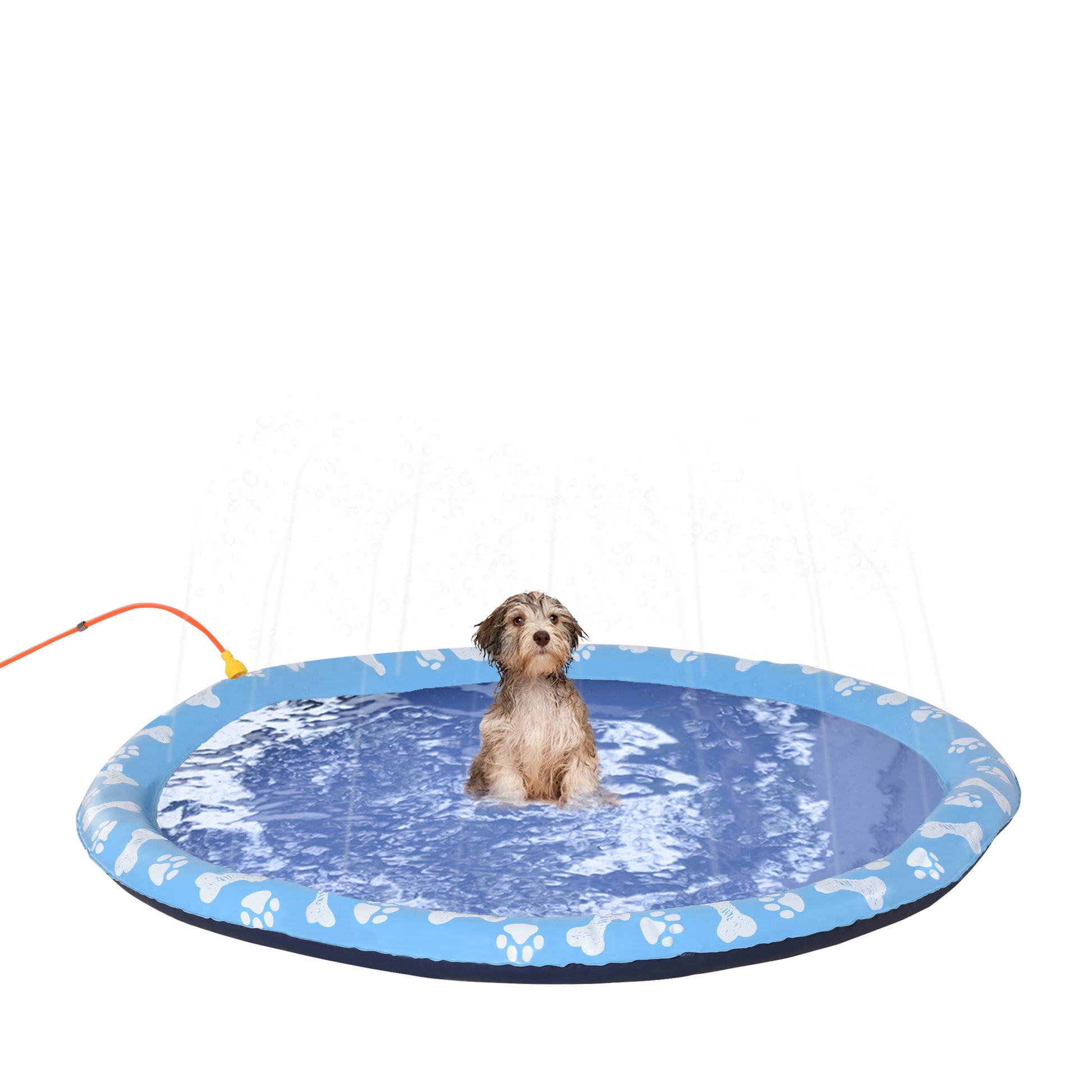 Splash Pad Sprinkler for Pets Dog Bath Pool Water Game Mat Outdoor