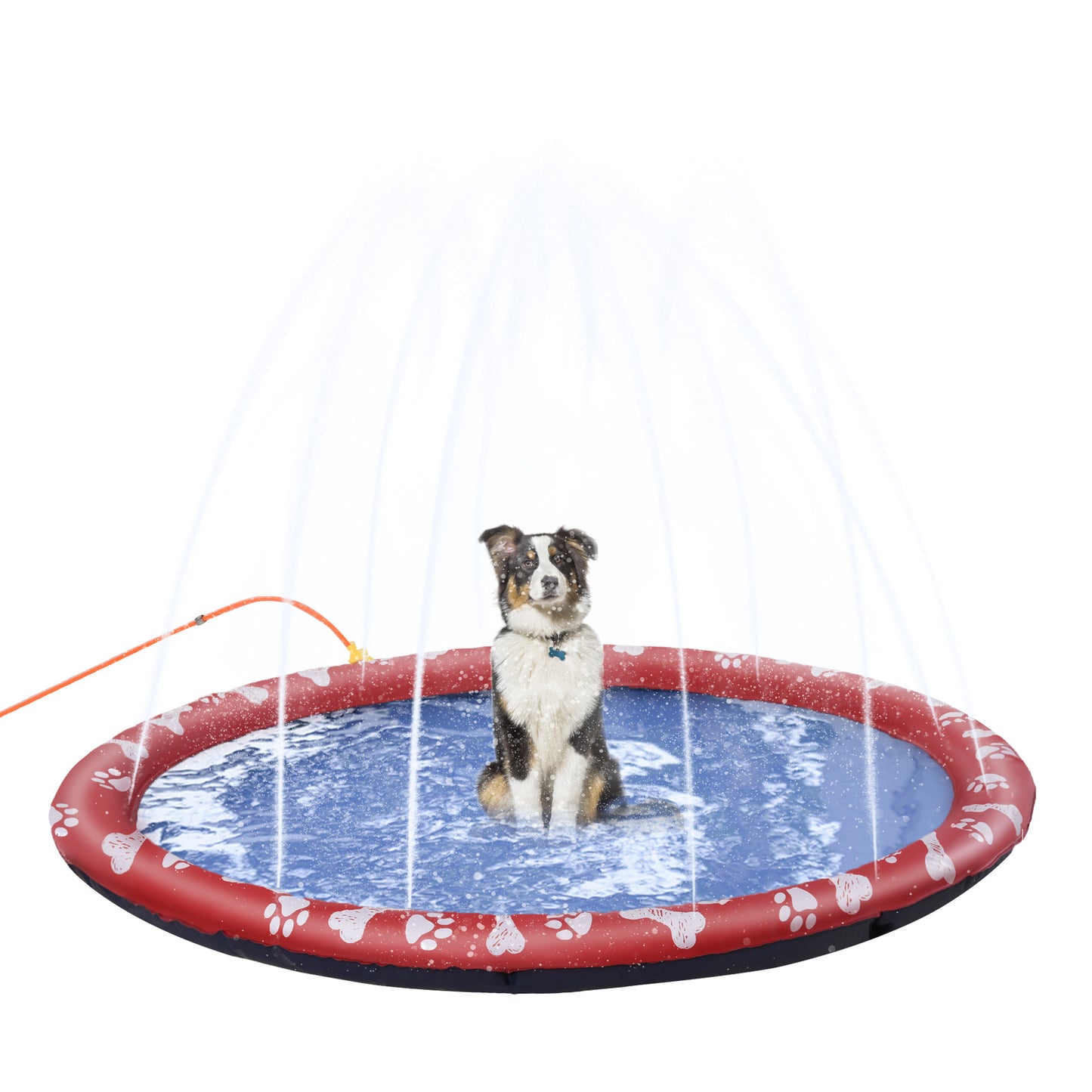 Splash Pad Sprinkler for Pets Dog Bath Pool Water Game Mat Outdoor