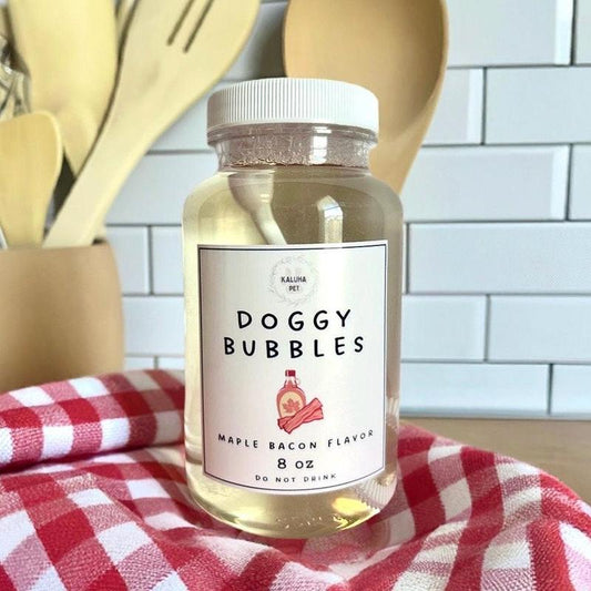 Gourmet Dog Bubbles - Scented & Flavored for Pets (Fried Chicken, Maple Bacon, Peanut Butter, Blueberry, Pumpkin Pie)